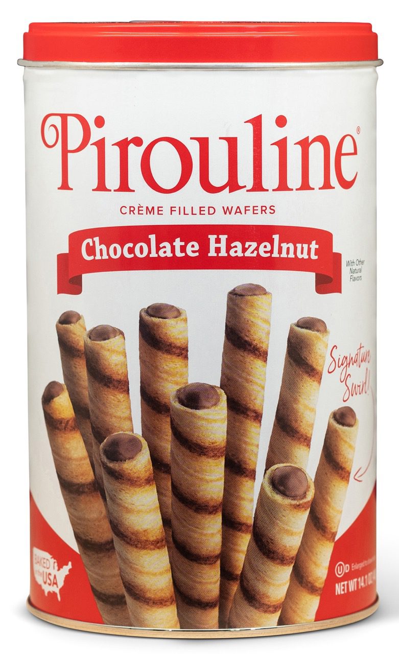 Pirouline Chocolate Hazelnut Creme Filled Waters - 14.1 oz. Tin